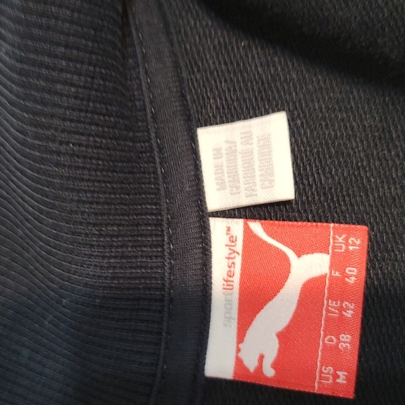 Puma black spellout logo full zip sweater size medium - Picture 7 of 8